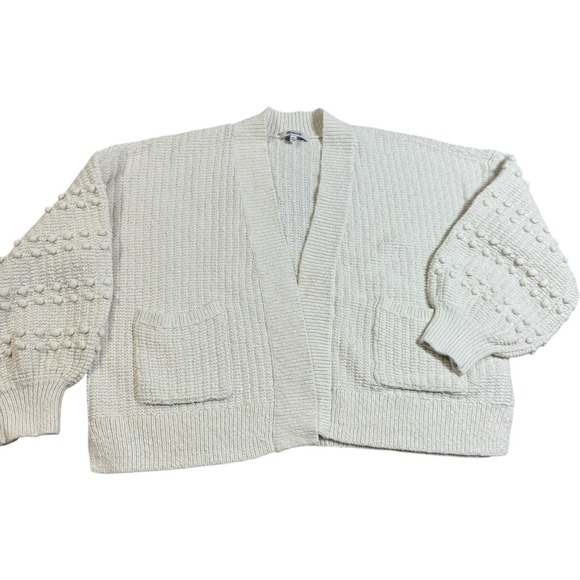 Madewell Women's Ivory Bobble Knit Open Cardigan‎ 2XL Casual Boho Winter Layer - Picture 1 of 7